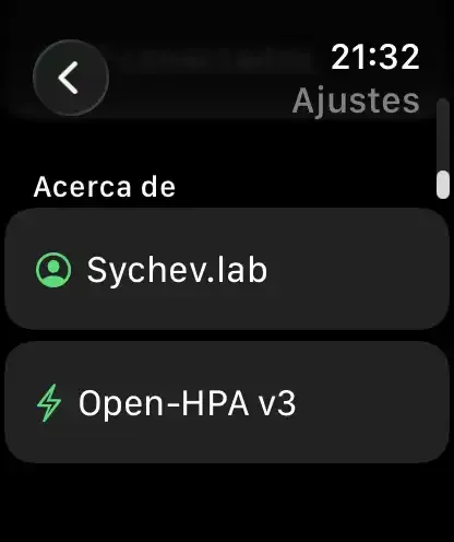 HPA Commander · Apple Watch · About