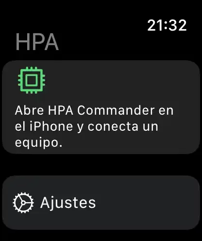 HPA Commander · Apple Watch · Home